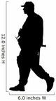 Military Soldier Patrol Silhouette Wall Decal