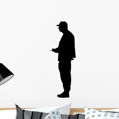 Historical Military Silhouette Wall Decal shown on a wall