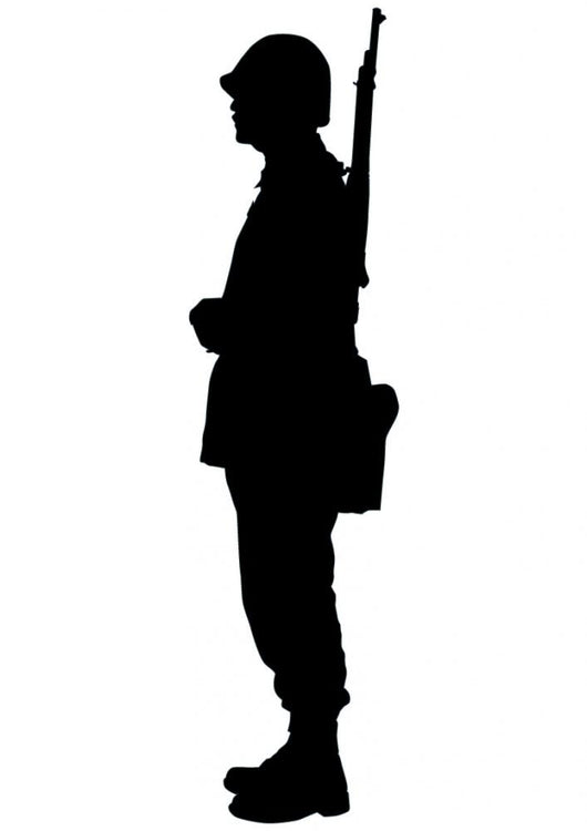 Military Silhouette Wall Decal