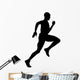 Athletic Runner Silhouette Wall Decal