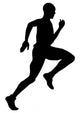 Athletic Runner Silhouette Wall Decal