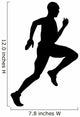 Athletic Runner Silhouette Wall Decal