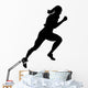 Athletic Runner Silhouette Wall Decal