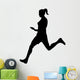 Athletic Runner Silhouette Wall Decal