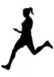 Athletic Runner Silhouette Wall Decal