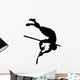 High Jump Track and Field Silhouette Wall Decal