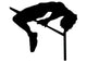 High Jump Track and Field Silhouette Wall Decal