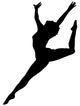 Black Ballet Silhouette Wall Decal