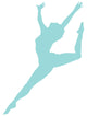 Ballet Silhouette Blue Wall Decal