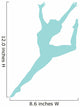 Ballet Silhouette Blue Wall Decal