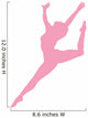 Pink Attitude Ballerina Wall Decal