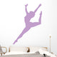 Purple Attitude Ballerina Wall Decal