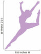 Purple Attitude Ballerina Wall Decal