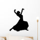 Black Flamenco Dancer Wall Decal