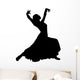 Black Flamenco Dancer Wall Decal