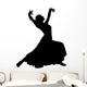 Black Flamenco Dancer Wall Decal