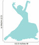Light Blue Flamenco Dancer Wall Decal