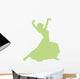 Lime Green Flamenco Dancer Wall Decal