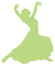 Lime Green Flamenco Dancer Wall Decal