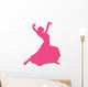 Hot Pink Flamenco Dancer Wall Decal