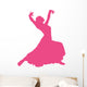 Hot Pink Flamenco Dancer Wall Decal