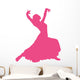Hot Pink Flamenco Dancer Wall Decal