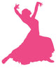 Hot Pink Flamenco Dancer Wall Decal