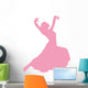 Light Pink Flamenco Dancer Wall Decal