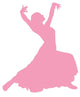 Light Pink Flamenco Dancer Wall Decal