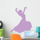 Purple Flamenco Dancer Wall Decal