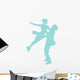 Blue Coupled Ballet Dancers Wall Decal