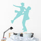 Blue Coupled Ballet Dancers Wall Decal