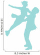 Blue Coupled Ballet Dancers Wall Decal