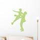 Green Coupled Ballet Dancers Wall Decal