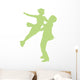 Green Coupled Ballet Dancers Wall Decal