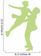 Green Coupled Ballet Dancers Wall Decal