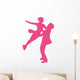 Hot Pink Ballet Dancers Wall Decal