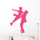 Hot Pink Ballet Dancers Wall Decal