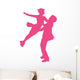 Hot Pink Ballet Dancers Wall Decal