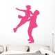 Hot Pink Ballet Dancers Wall Decal