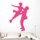Hot Pink Ballet Dancers Wall Decal
