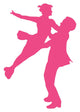 Hot Pink Ballet Dancers Wall Decal