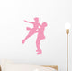 Pink Coupled Ballet Dancers Wall Decal