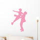 Pink Coupled Ballet Dancers Wall Decal