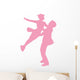 Pink Coupled Ballet Dancers Wall Decal