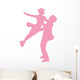 Pink Coupled Ballet Dancers Wall Decal