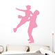 Pink Coupled Ballet Dancers Wall Decal