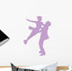 Purple Coupled Ballet Dancers Wall Decal