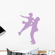 Purple Coupled Ballet Dancers Wall Decal