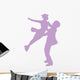 Purple Coupled Ballet Dancers Wall Decal